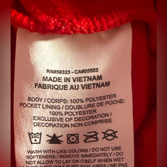 Nike Dri Fit red hoodie size large 100% polyester - Picture 2 of 5